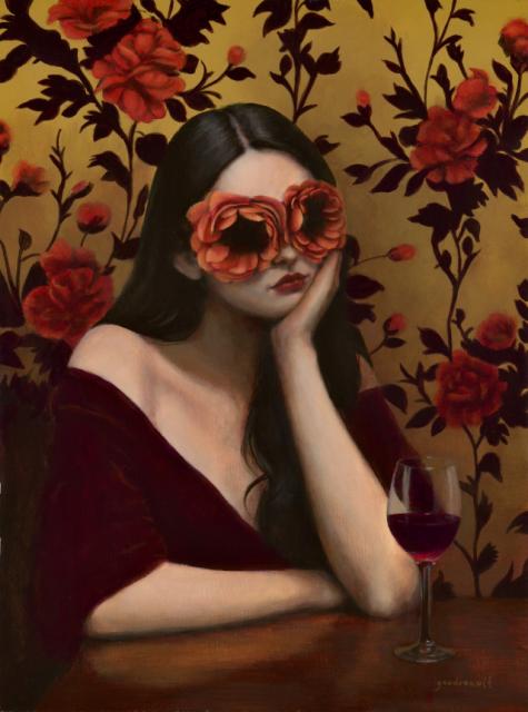La fille au vin rouge